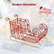 Red-Golden Metal Santa Sleigh Christmas Decoration with Cargo Space